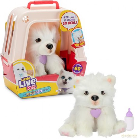 Little Live Pets 26578 Really Real Puppy-Luna The Samoyed, Multicoloured