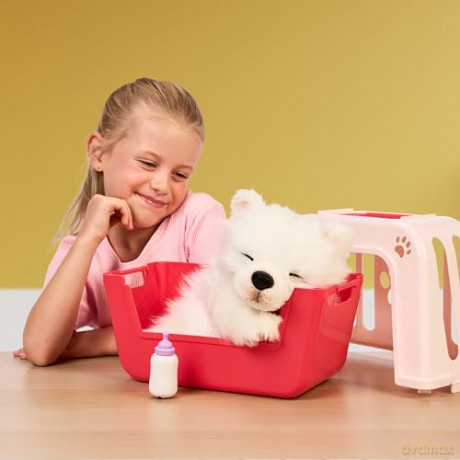 Little Live Pets 26578 Really Real Puppy-Luna The Samoyed, Multicoloured