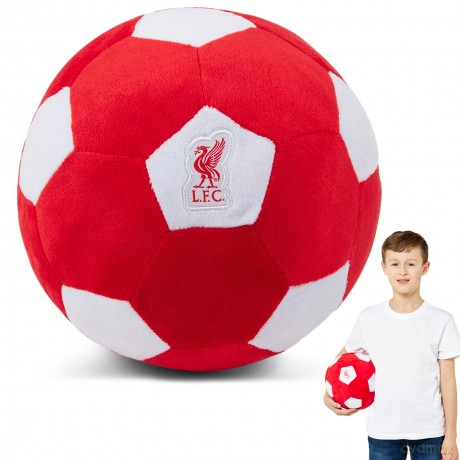 Liverpool FC Officially Licensed Plush Football - 22 cm Soft Toy Pillow - Fluffy Stuffed Football Ideal for Kids and Adults - Perfect Sports Gift for Kopites