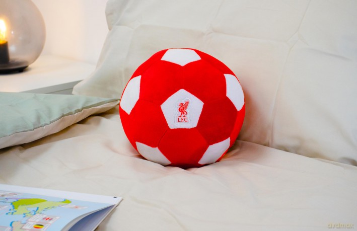 Liverpool FC Officially Licensed Plush Football - 22 cm Soft Toy Pillow - Fluffy Stuffed Football Ideal for Kids and Adults - Perfect Sports Gift for Kopites