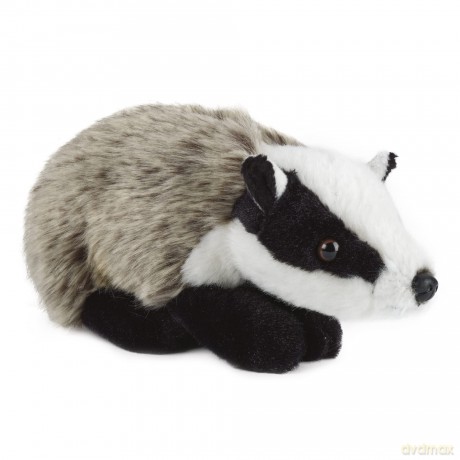 Living Nature AN234 Soft Toy Badger, Unknown, Medium (20cm), White
