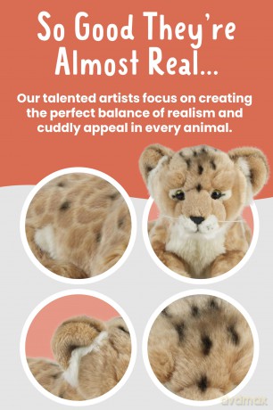 Living Nature AN322 Soft Toy Lion Cub, Black, Medium