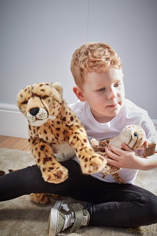Living Nature AN325 Soft Toy Animal Cheetah Large, Unknown, White