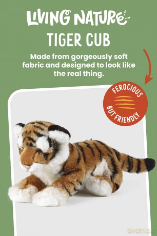 Living Nature AN329 Soft Toy Animals Tiger Plush, Unknown, Small
