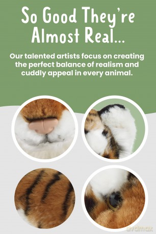 Living Nature AN329 Soft Toy Animals Tiger Plush, Unknown, Small