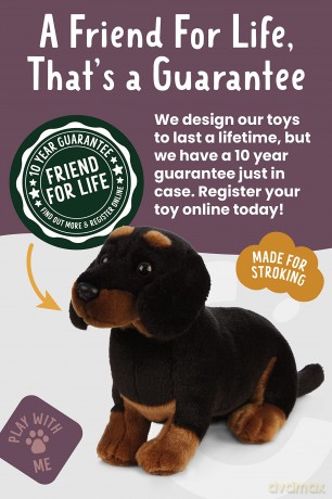 Living Nature AN462 Pets Plush, Black, 20cm Dog