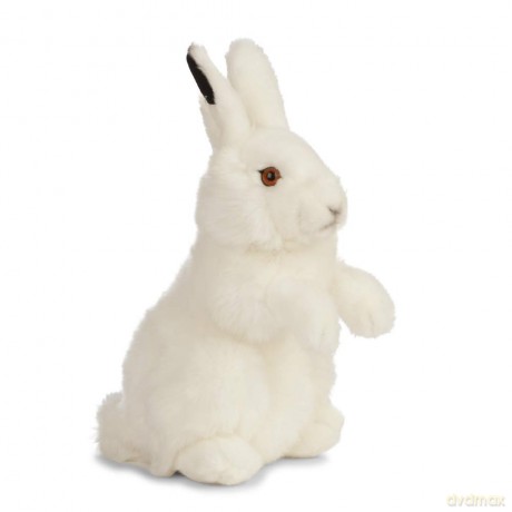 Living Nature Arctic Hare, Realistic Soft Cuddly White Hare Toy, Naturli Eco-Friendly Plush, 26cm