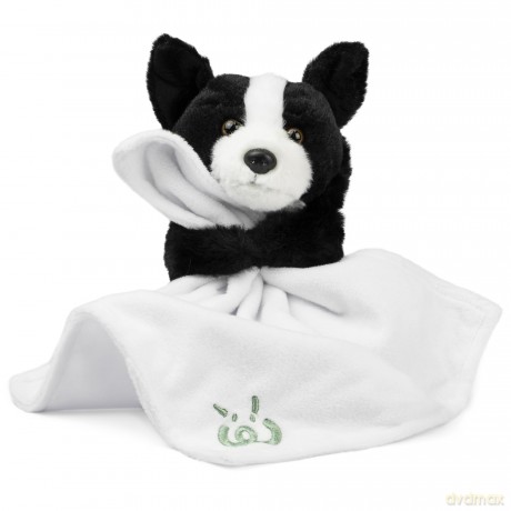 Living Nature Baby Border Collie Stuffed Animal Plush Toy | Includes Blanket | Fluffy and Cuddly Dog | Soft Toy Gift for Newborns And Babies | Naturli Eco-Friendly