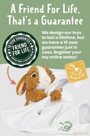 Living Nature Baby Brown Bunny Stuffed Animal Plush Toy | Includes Blanket | Fluffy and Cuddly Woodland Animal | Soft Toy Gift for Newborns And Babies | Naturli Eco-Friendly