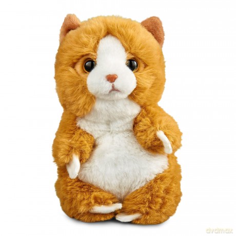 Living Nature Baby Ginger Kitten Stuffed Animal Plush Toy | Fluffy and Cuddly Cat | Soft Toy Gift for Newborns And Babies | Naturli Eco-Friendly, Orange