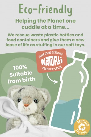 Living Nature Baby Snow Leopard Stuffed Animal Plush Toy | Includes Blanket | Fluffy and Cuddly Safari Animal | Soft Toy Gift for Newborns And Babies | Naturli Eco-Friendly