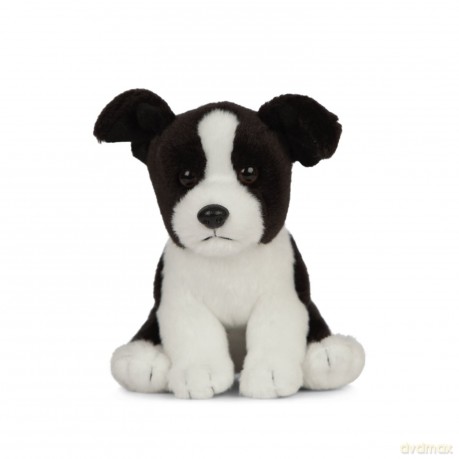 Living Nature Border Collie Puppy, Realistic Soft Cuddly Dog Toy, 17cm