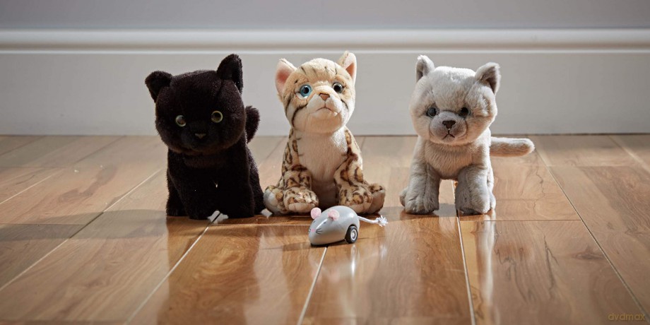 Living Nature British Grey Shorthair Kitten, Realistic Soft Cuddly Cat Toy, Naturli Eco-Friendly Plush, 17cm