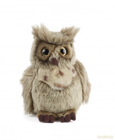 Living Nature Brown Owl, Realistic Medium Soft Cuddly Bird Toy, Naturli Eco-Friendly Plush, 18cm