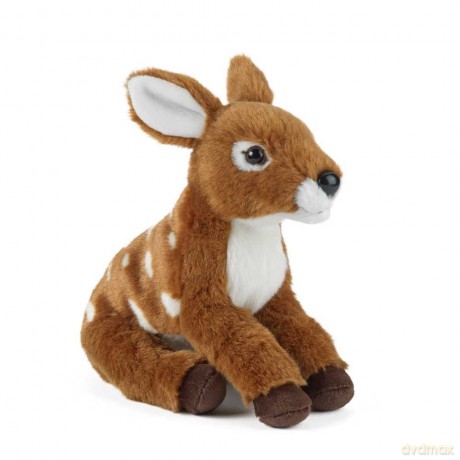 Living Nature Fawn, Realistic Soft Cuddly Baby Deer Toy, Naturli Eco-Friendly Plush, 15cm