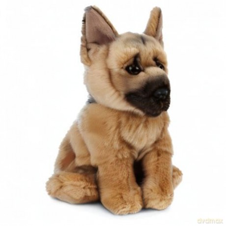 Living Nature German Shepherd, Realistic Soft Cuddly Dog Toy, Naturli Eco-Friendly Plush, 21cm