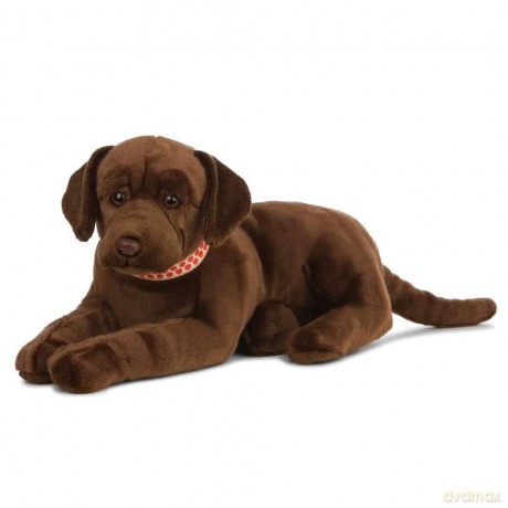 Living Nature Giant Chocolate Labrador, Realistic Soft Cuddly Dog Toy, Naturli Eco-Friendly Plush, 60cm