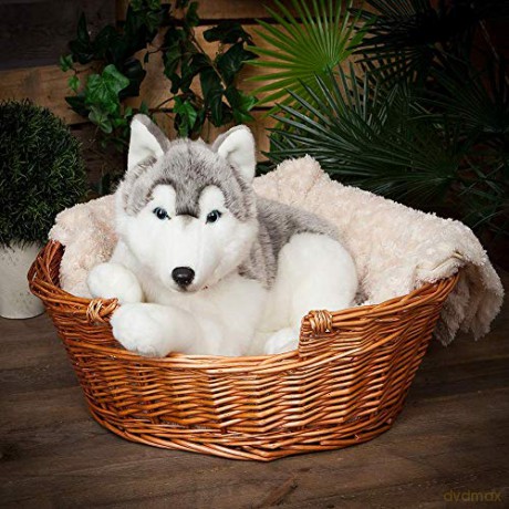 Living Nature Giant Husky, Realistic Soft Cuddly Dog Toy, Naturli Eco-Friendly Plush, 60cm