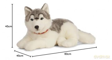 Living Nature Giant Husky, Realistic Soft Cuddly Dog Toy, Naturli Eco-Friendly Plush, 60cm