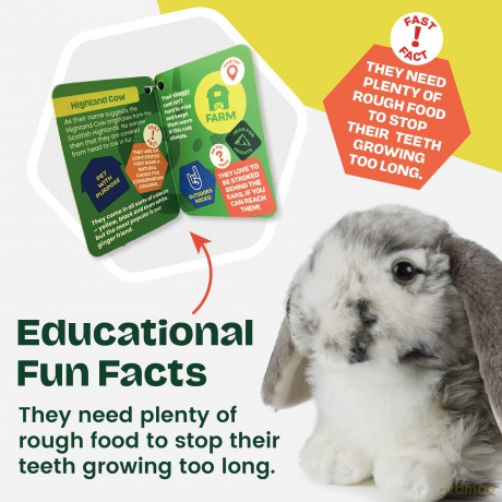 Living Nature Grey Dutch Lop Eared Rabbit Stuffed Animal Plush Toy | Fluffy Soft Toy Gift for Kids | Boys and Girls Doll | Naturli Eco-Friendly | 26 cm