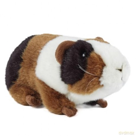 Living Nature Guinea Pig, Realistic Soft Cuddly Small Pig Toy, Naturli Eco-Friendly Plush, White, 18cm