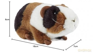 Living Nature Guinea Pig, Realistic Soft Cuddly Small Pig Toy, Naturli Eco-Friendly Plush, White, 18cm