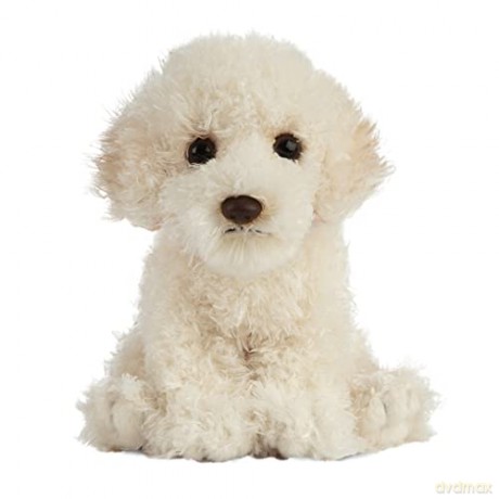 Living Nature Labradoodle Puppy, Realistic Soft Cuddly Dog Toy, Naturli Eco-Friendly Plush, 16cm, Cream