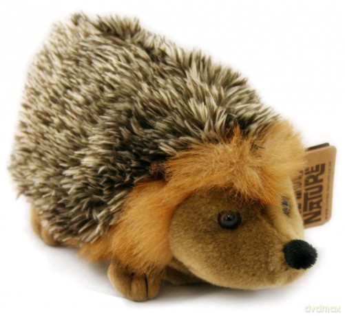 Living Nature Large Hedgehog, Realistic Soft Cuddly Hedgehog Toy, Naturli Eco-Friendly Plush, 23cm, Brown
