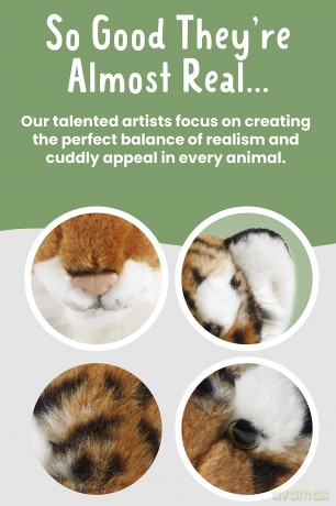 Living Nature Large Tiger Cub, Realistic Soft Cuddly Tiger Toy, Naturli Eco-Friendly Plush, 31cm, Orange