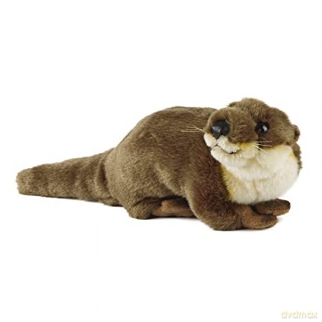 Living Nature Otter, Realistic Medium Soft Cuddly Otter Toy, Naturli Eco-Friendly Plush, 21cm, Brown
