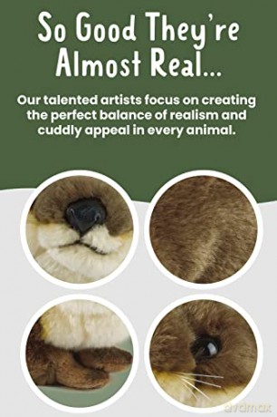 Living Nature Otter, Realistic Medium Soft Cuddly Otter Toy, Naturli Eco-Friendly Plush, 21cm, Brown
