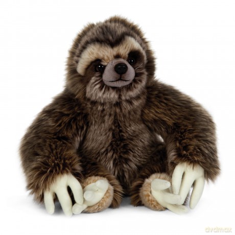 Living Nature Sloth, Realistic Soft Cuddly Sloth Toy, Naturli Eco-Friendly Plush, 22cm