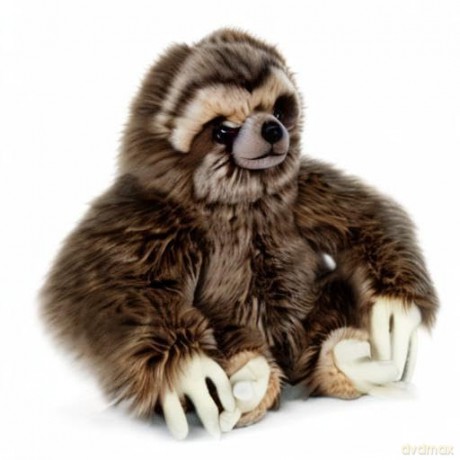 Living Nature Sloth, Realistic Soft Cuddly Sloth Toy, Naturli Eco-Friendly Plush, 22cm