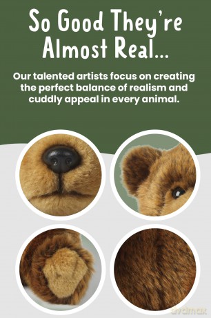Living Nature Soft Toy - Brown Bear (18cm)
