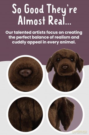Living Nature Soft Toy - Chocolate Labrador (20cm),Brown