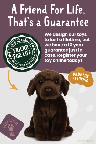 Living Nature Soft Toy - Chocolate Labrador (20cm),Brown