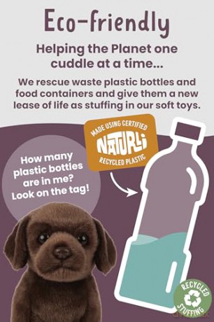 Living Nature Soft Toy - Chocolate Labrador Puppy (16cm)