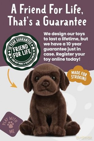 Living Nature Soft Toy - Chocolate Labrador Puppy (16cm)