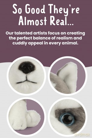Living Nature Soft Toy - Husky Puppy (16cm)