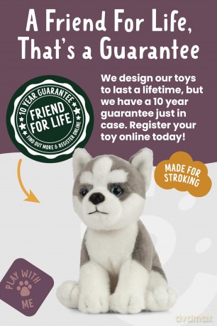 Living Nature Soft Toy - Husky Puppy (16cm)