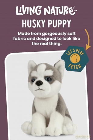 Living Nature Soft Toy - Husky Puppy (16cm)