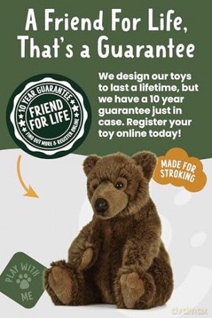 Living Nature Soft Toy - Medium Brown Bear (25cm)