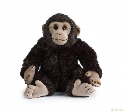 Living Nature Soft Toy - Monkey, Chimpanzee (30cm), Black