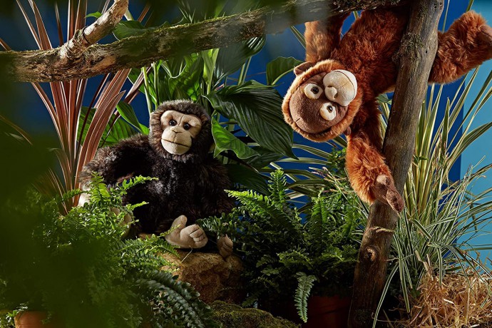 Living Nature Soft Toy - Monkey, Chimpanzee (30cm), Black