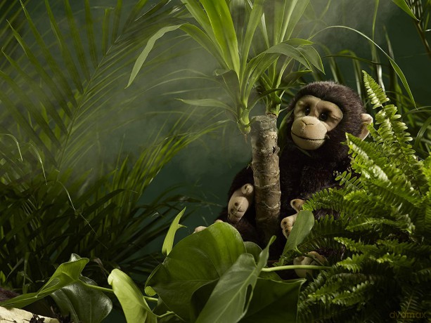 Living Nature Soft Toy - Monkey, Chimpanzee (30cm), Black