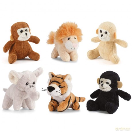 Living Nature Soft Toy Gift Bundle - 6 Pack of Jungle Buddies, Various (9cm)