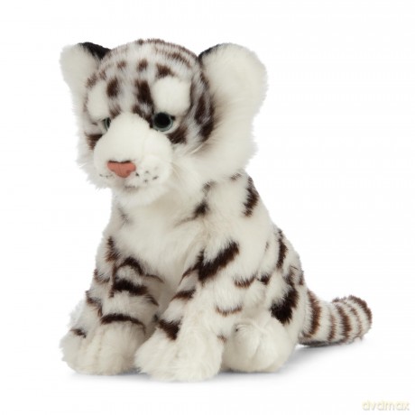 Living Nature White Tiger Cub Stuffed Animal Plush Toy | Fluffy and Cuddly Safary Animal | Soft Toy Gift for Kids | Boys and Girls Stuffed Doll | Naturli Eco-Friendly Plushies | 18 cm