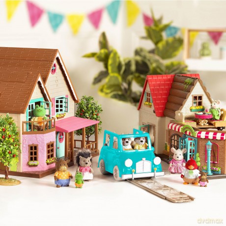 Li'l Woodzeez - Handydandy Mouse Family - 5pc Toy Set with Miniature Animal Figurines and Storybook - Animal Toys and Accessories for Kids Age 3+