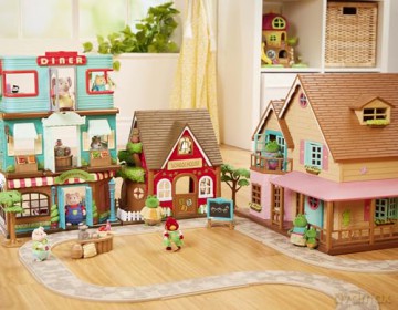 Li'l Woodzeez - Hoppingood Rabbit Family - 5pc Toy Set with Miniature Animal Figurines and Storybook - Animal Toys and Accessories for Kids Age 3+
