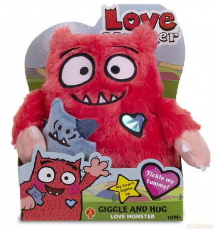 Love Monster 539 2207 Giggle and Hug Cuddly Toy EA Feature Soft, Multicoloured